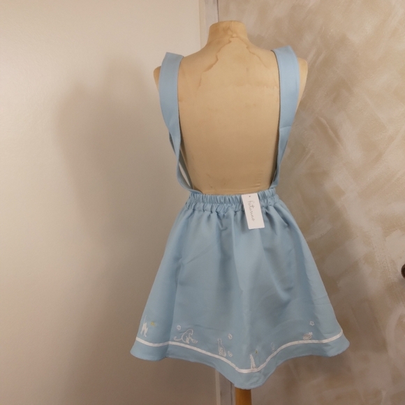 Futurino Women's Sweet Cat Paw Embroidery Pleated Mini Skirt with 2 Suspender - Picture 2 of 12